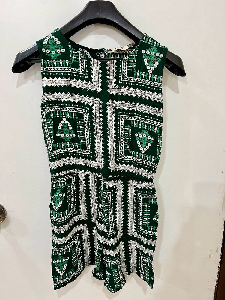 Green Sleeveless Jumpsuit