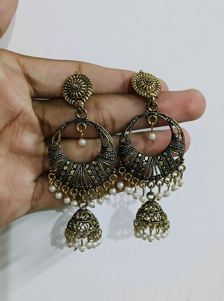 Boho Jhumka Earrings