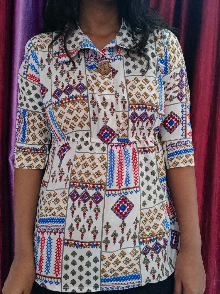 Elegant Blue &amp; Peach Salwar Suit