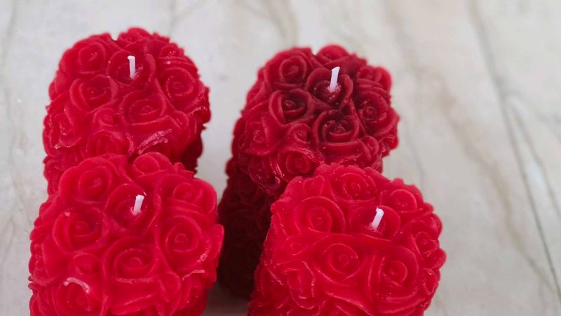 Rose Shaped  perfumed Candles 1 piece  rs mentione