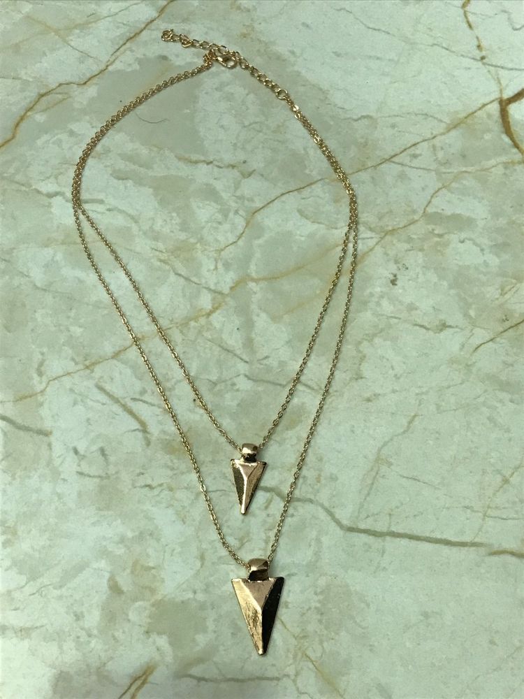 Double Layered Arrowhead Necklace