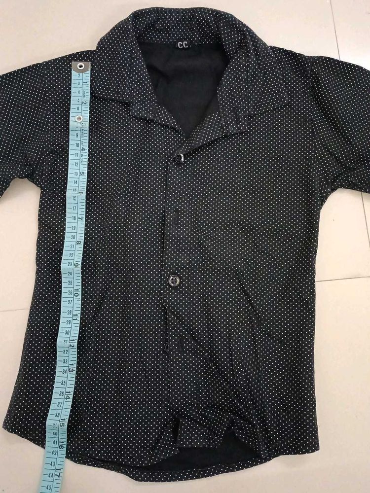Kids Black party wear shirt
