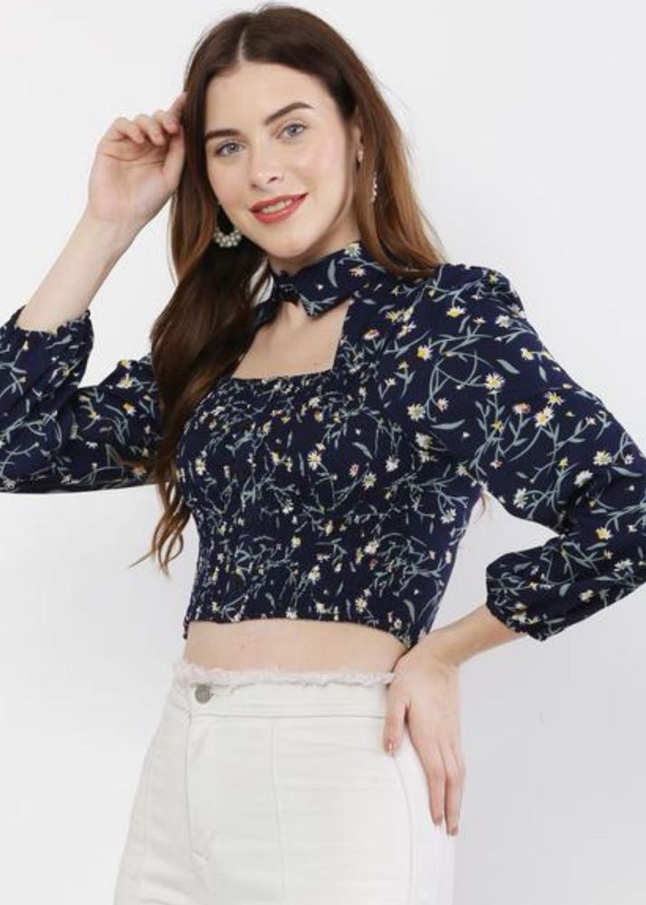 Floral Print Crop Top