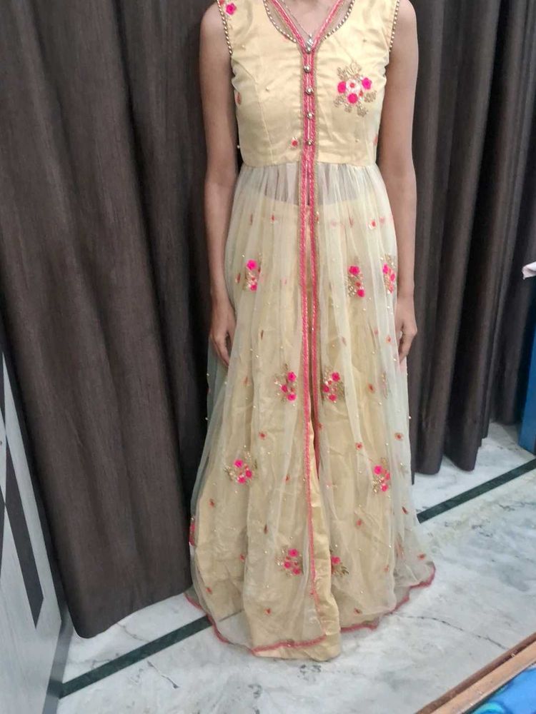 Elegant Embroidered Ethnic Gown