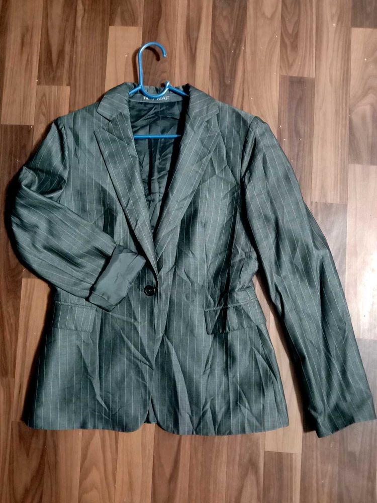 Grey Stripe Blazer S