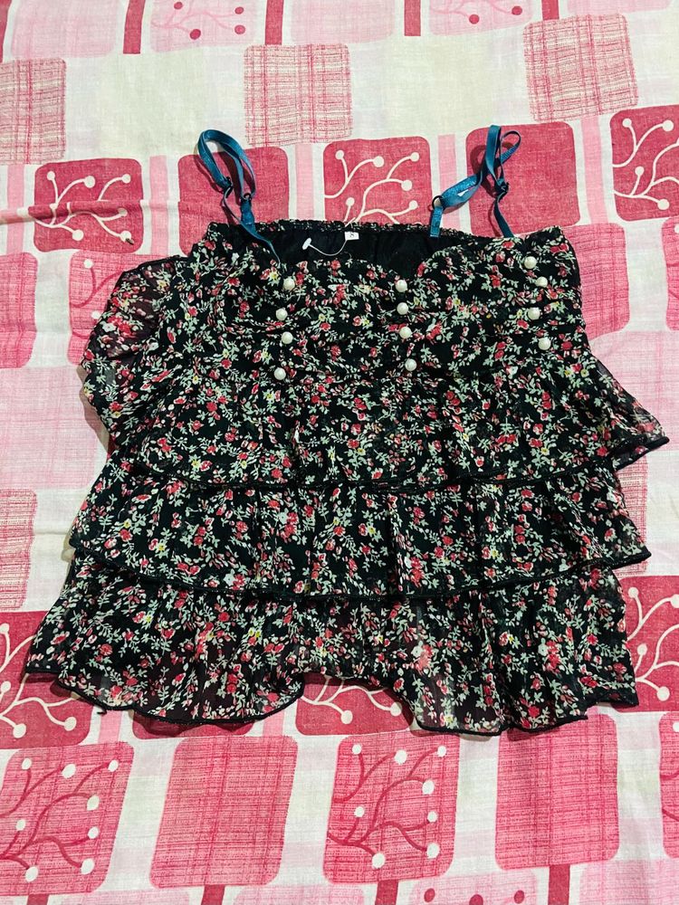 Floral Ruffle Cami Top for Kid