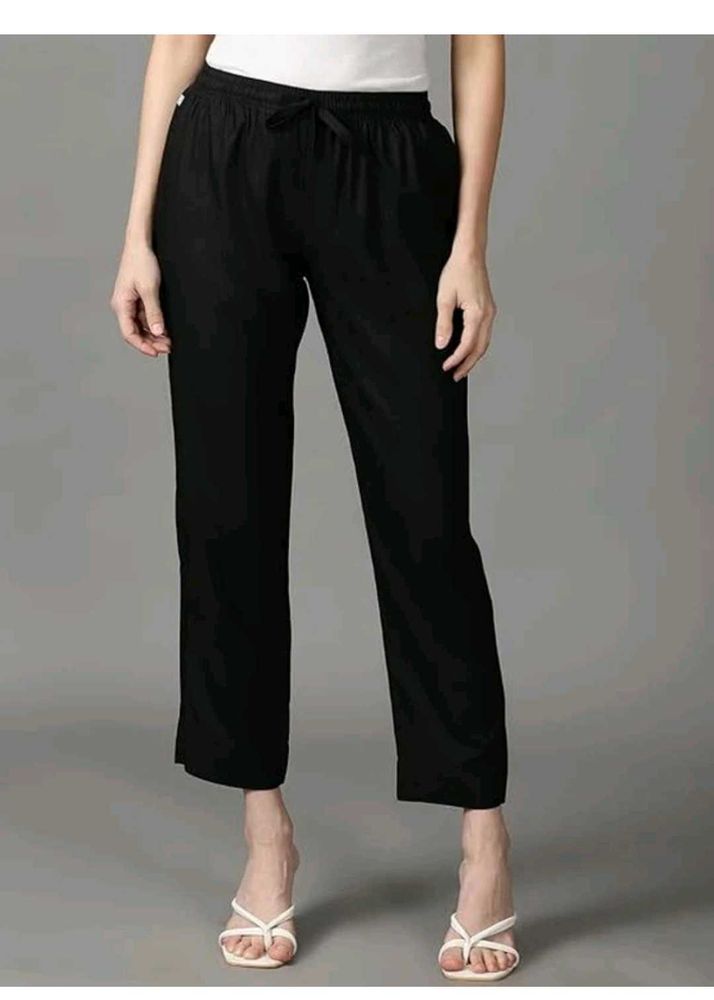 Black Cropped Linen Pants