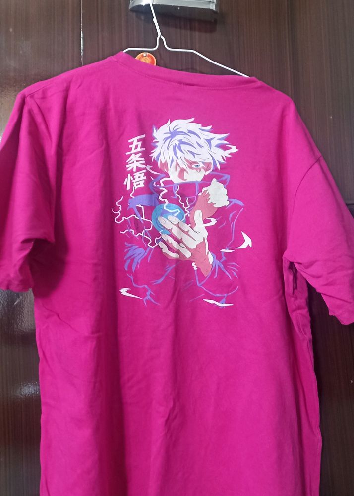 Gojo Satoru Oversized tshirt dark pink