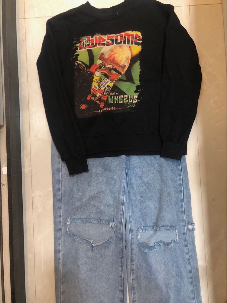 hoodie oversized with jeans