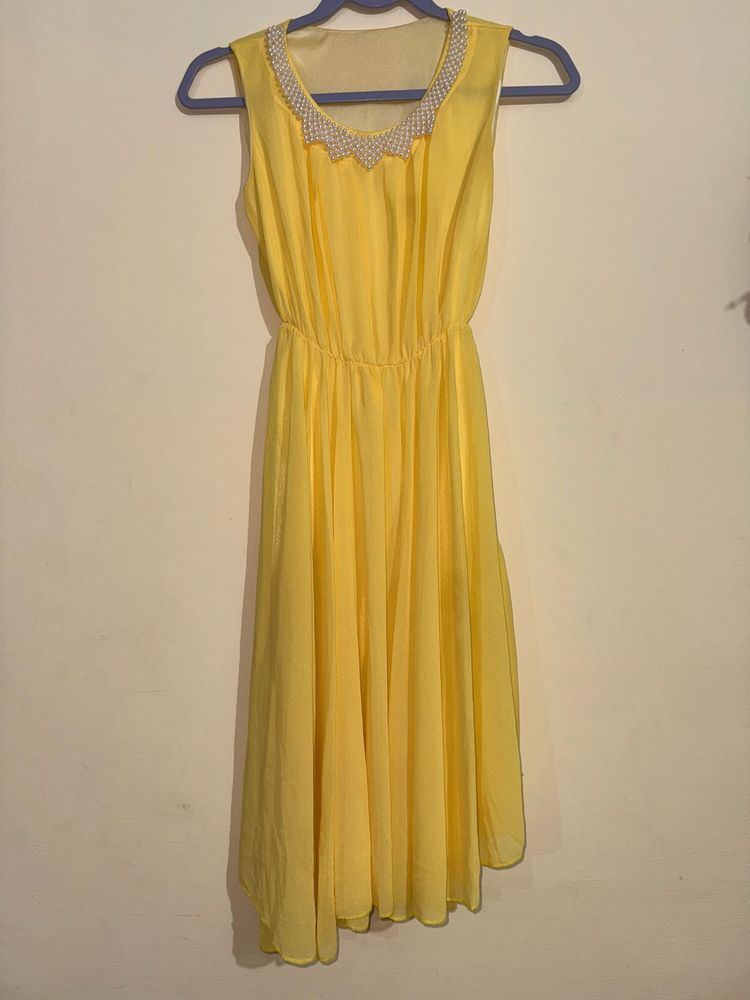 Yellow Sleeveless Dress