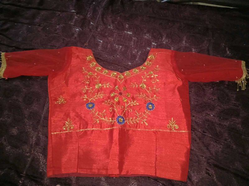 Red Embroidered ♥️👗 Lehenga Blouse Only.