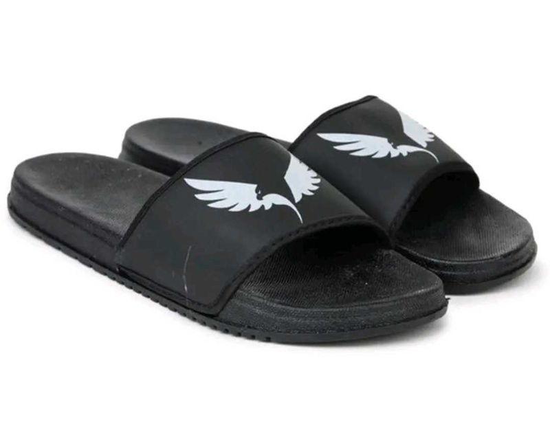 Men slides/flip flops (Black,8)