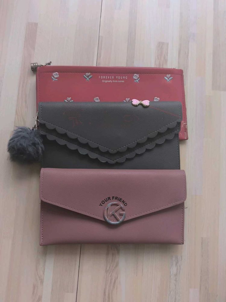 Set of 3 Cute Wallets Fixed Price.