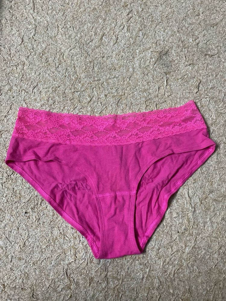 VS Pink Lace Trim Panties