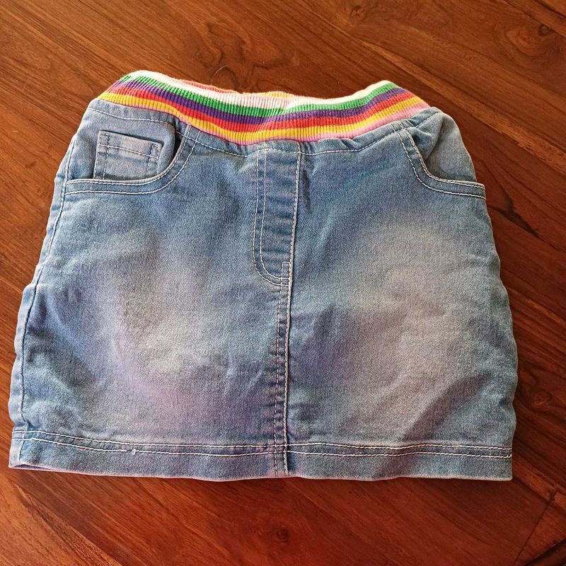 Smart Tiny Girl Denim Skorts