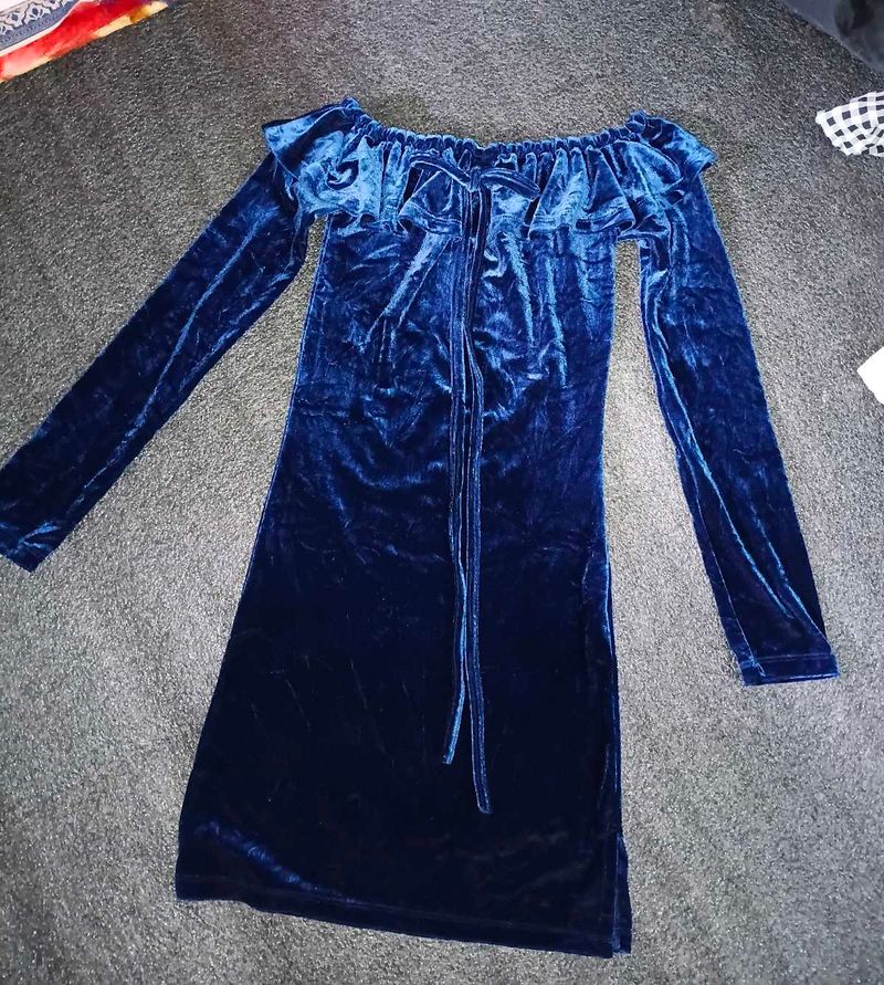 2 PieceBodycon H&amp;MVelvet Mini Dresses(both At Xs/s