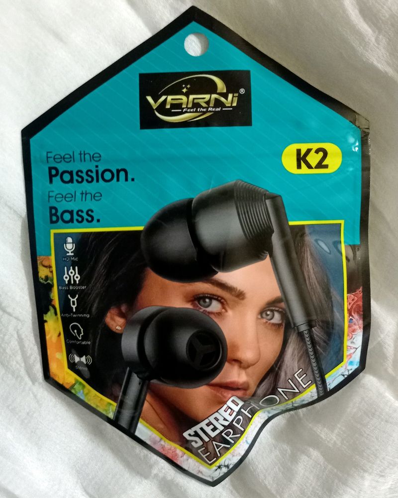 VARNI K2 High Quality Earphones . Stero Bass Earphones