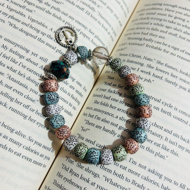 Beaded Bracelet with Anchor Charm