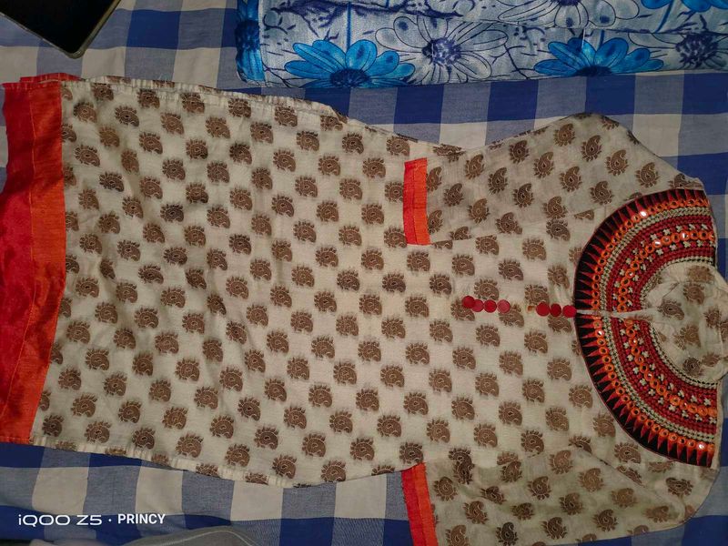 Beige Straight Kurta