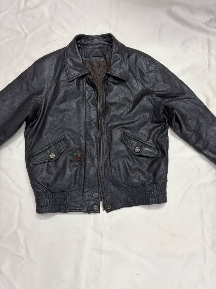 Leather Bomber Jacket