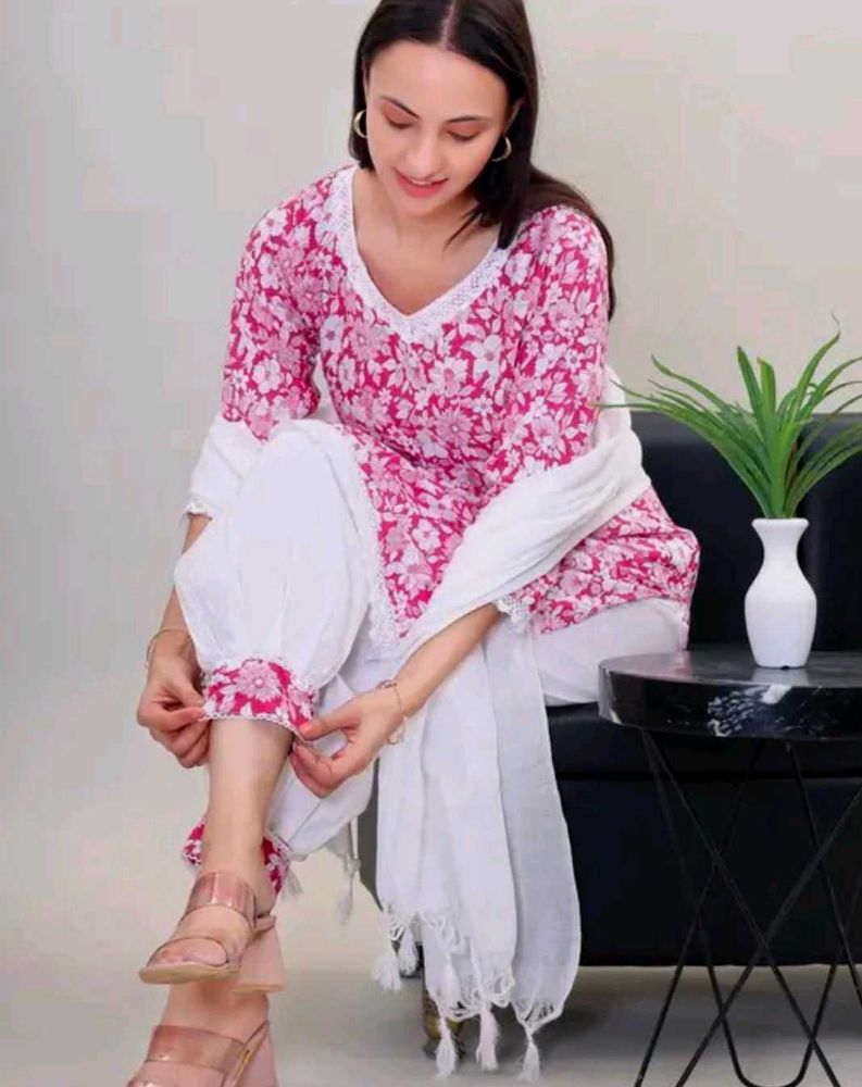 Floral Print Kurta Set