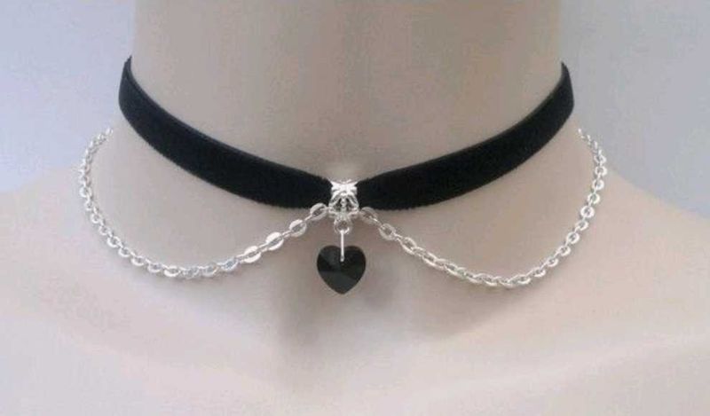 Black Velvet Heart Choker