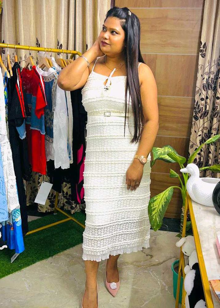 Bodycon White And Black Dress