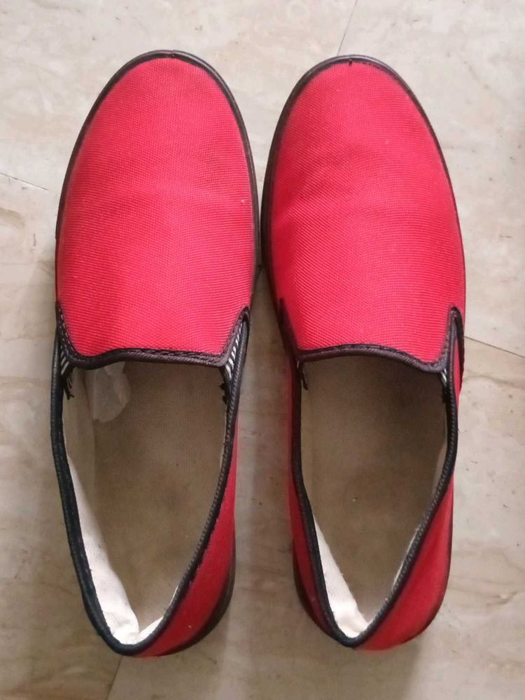 Red Casual Shoes