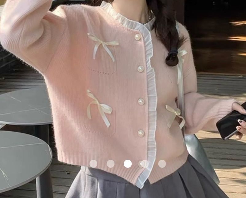 Pink Bow Cardigan