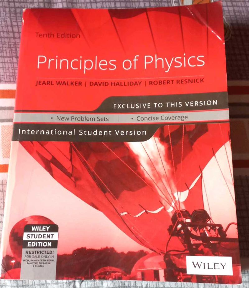 Principles of Physics Book, HALLIDAY RESNICK