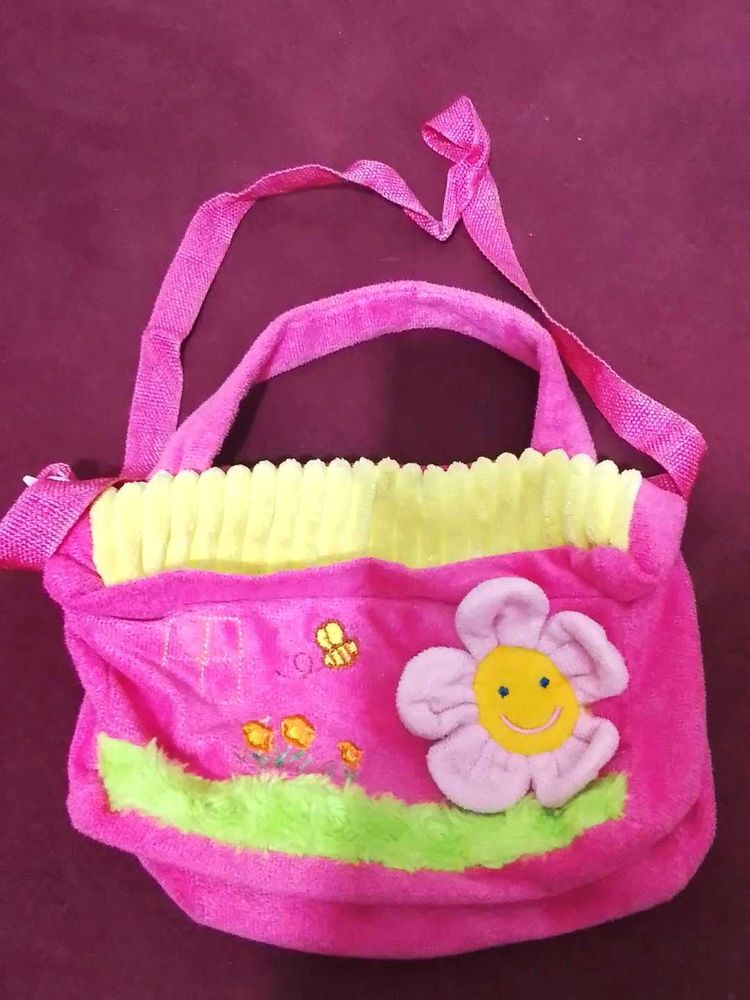 Cute Plush Flower sling Bag