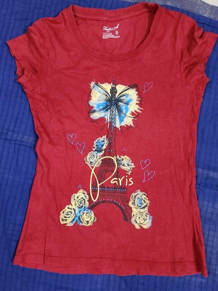 Red Paris Graphic Tee