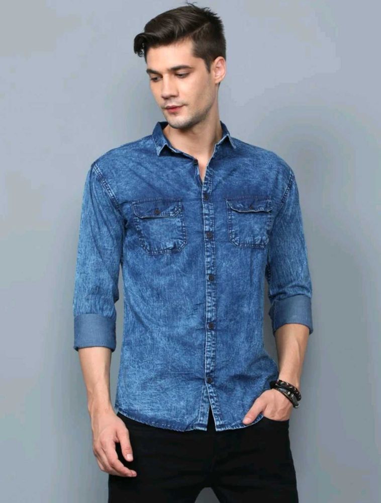 Denim Shirt - Casual Style Only M size 1 Pc availa