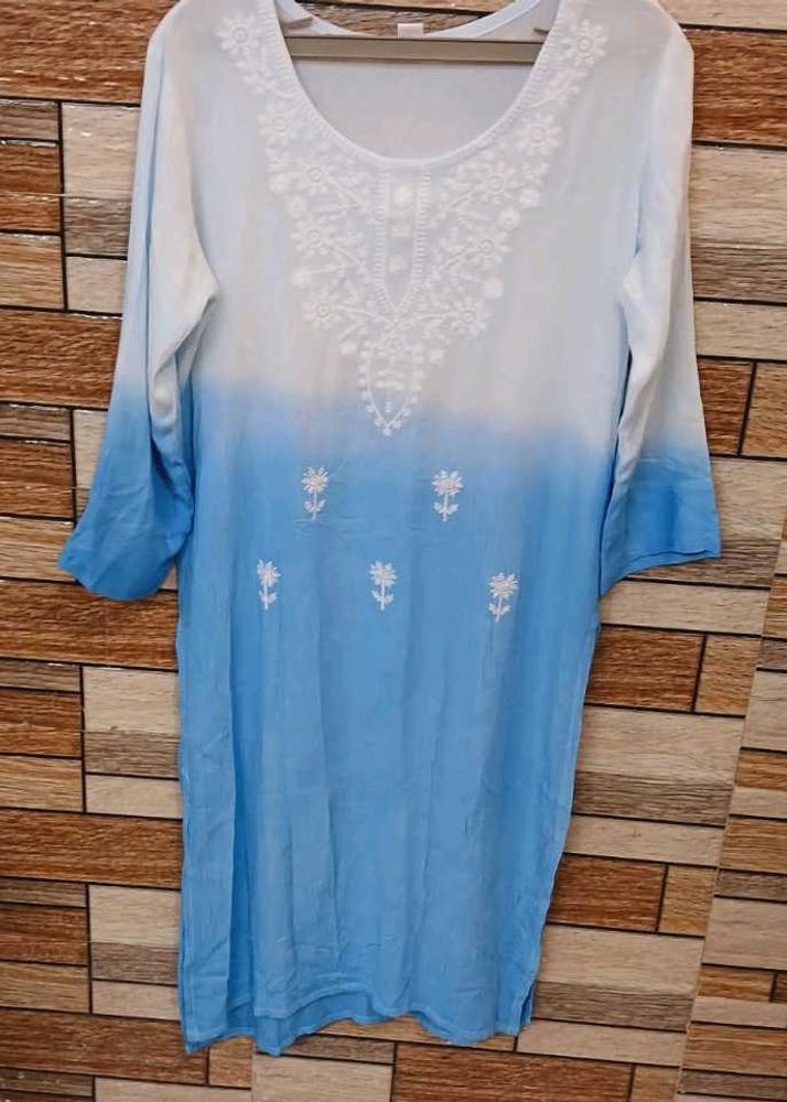 Ombre Chikankari Kurti