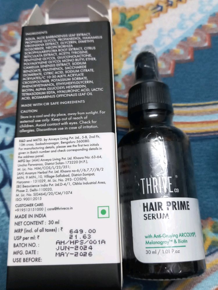 Thrive Hair Prime Serum