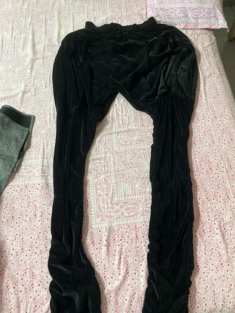 Black Velvet Pants