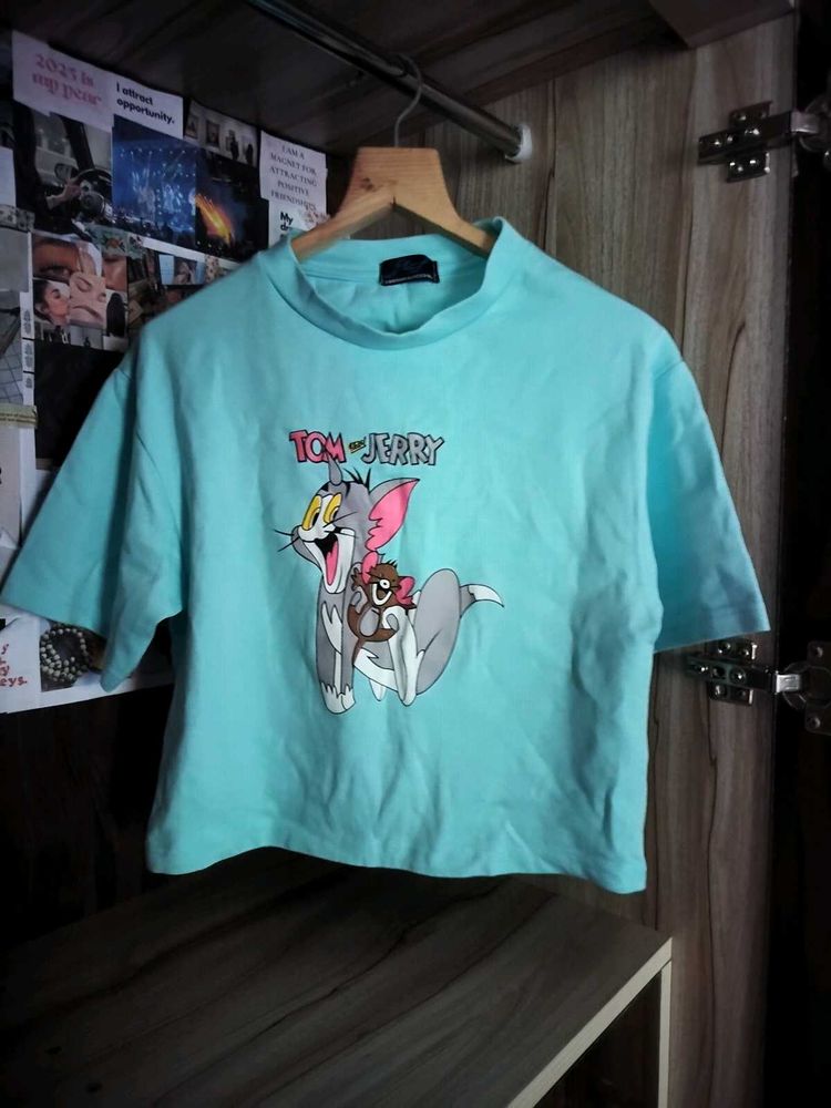 Tom &amp; Jerry Cropped Tee