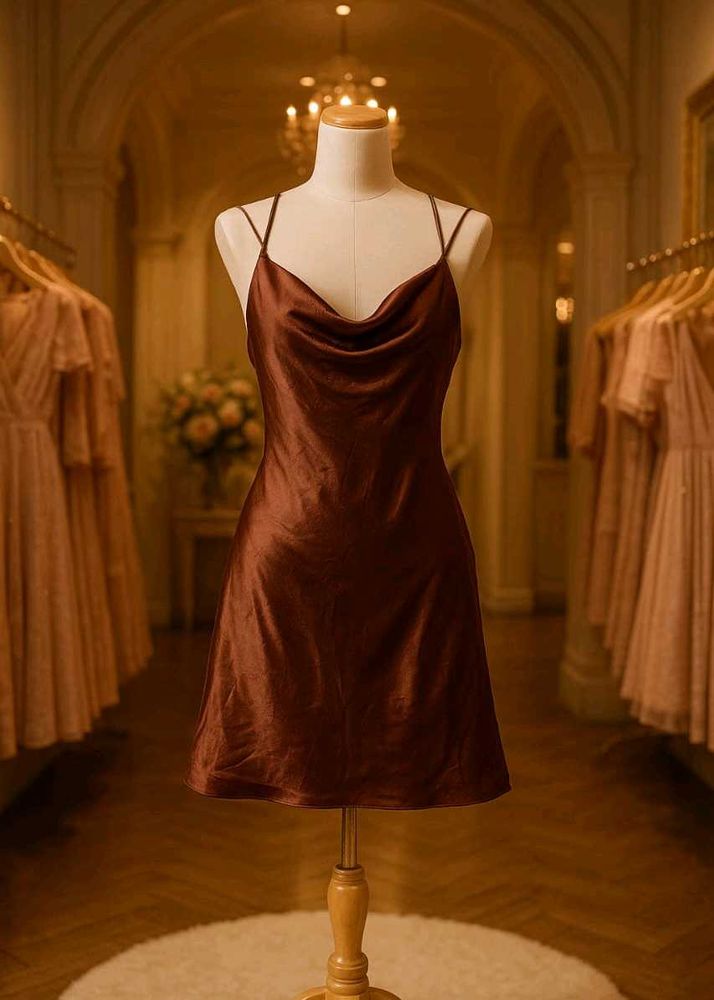 🇳🇿💫♥️Imported Brown Mini Slip Dress