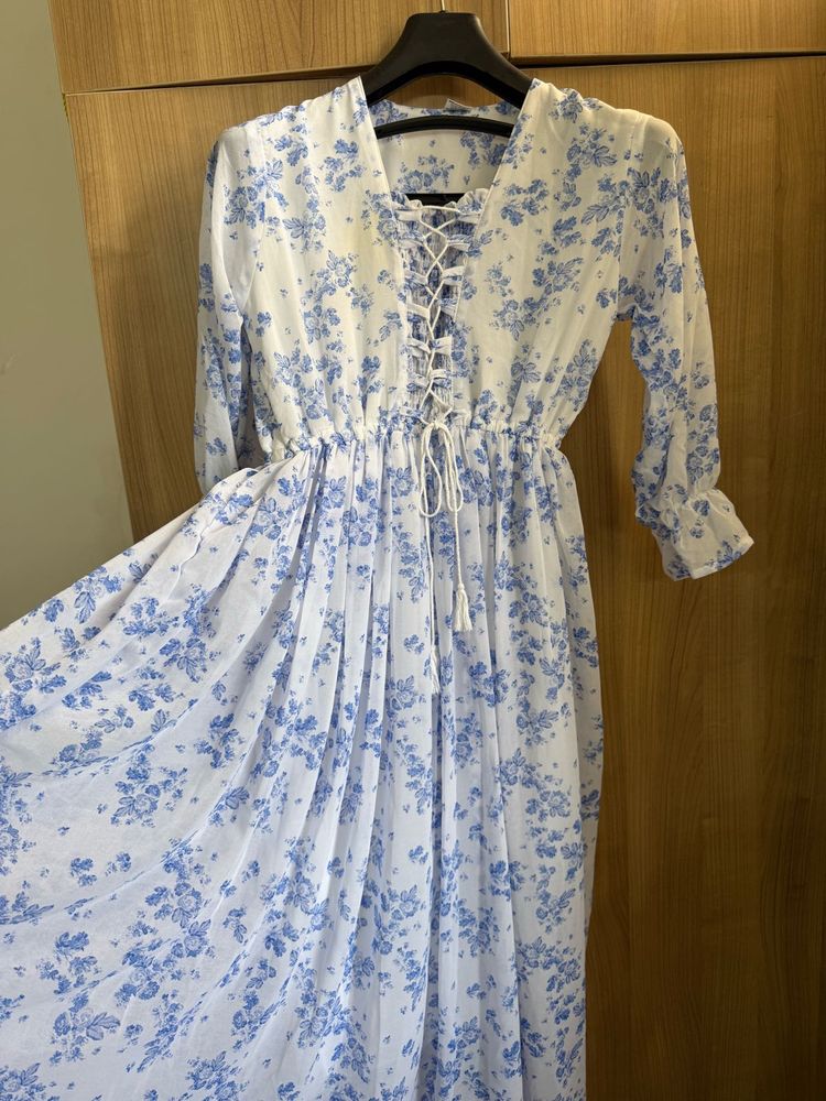 White And Blue Dress Perfect For U