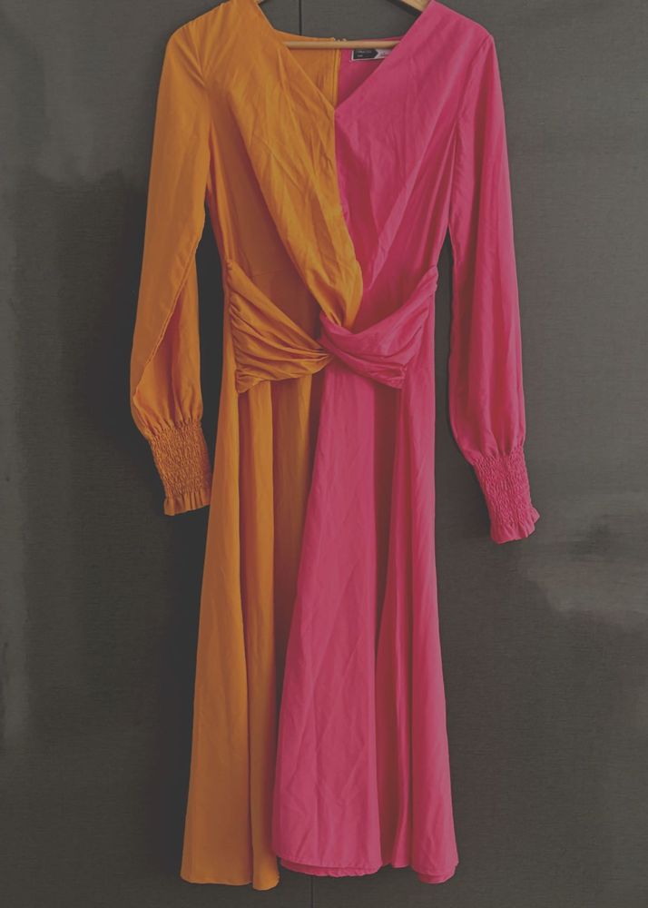 Color Block Midi Dress