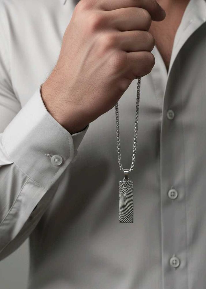 Silver Fingerprint Necklace