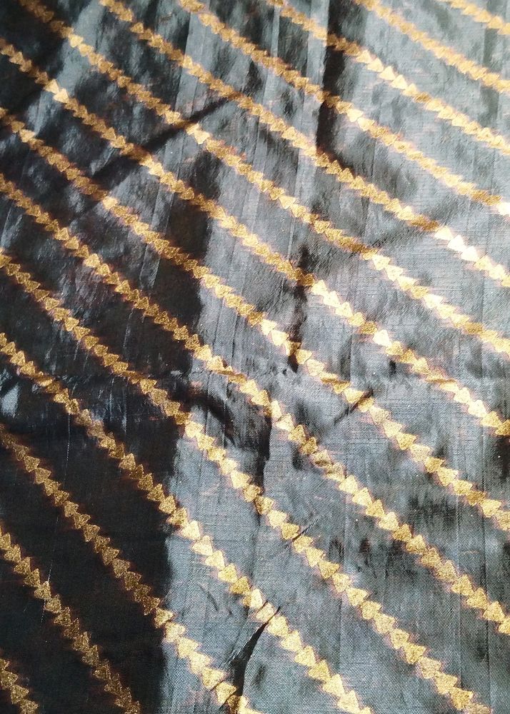 Striped Black &amp; Gold Fabric