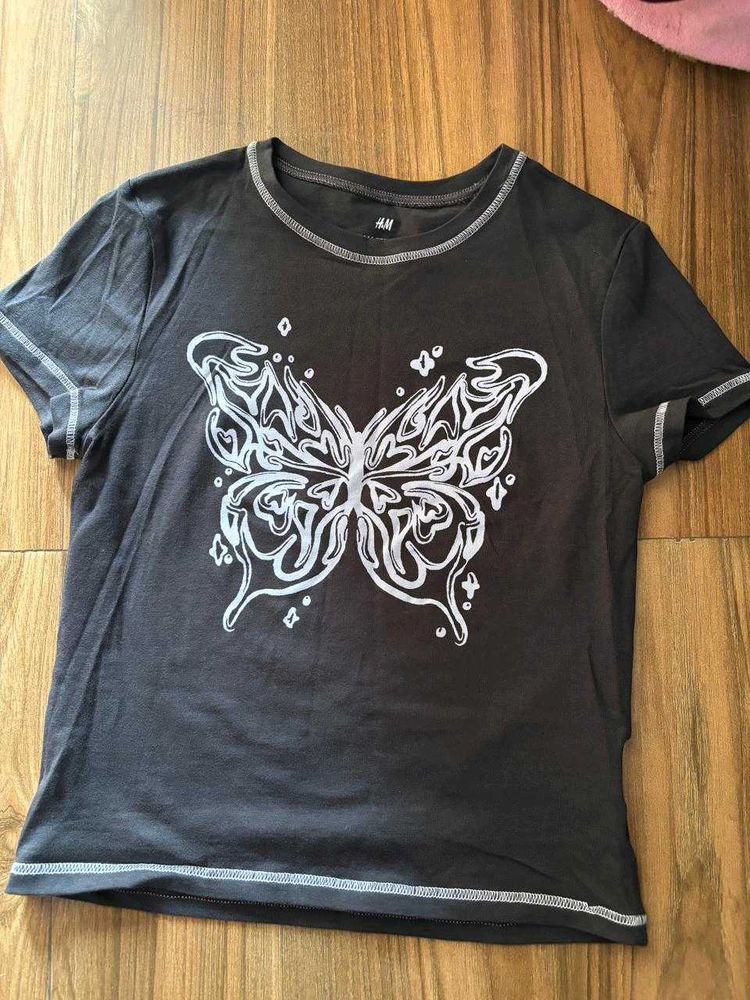 H&amp;M Butterfly Graphic Tee (small)