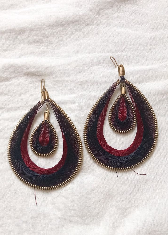 Handcrafted Thread Earrings, Minimalist Chic!
