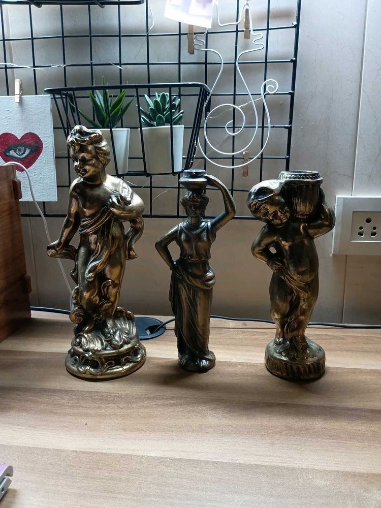 Vintage Candle Stand Set Of 3
