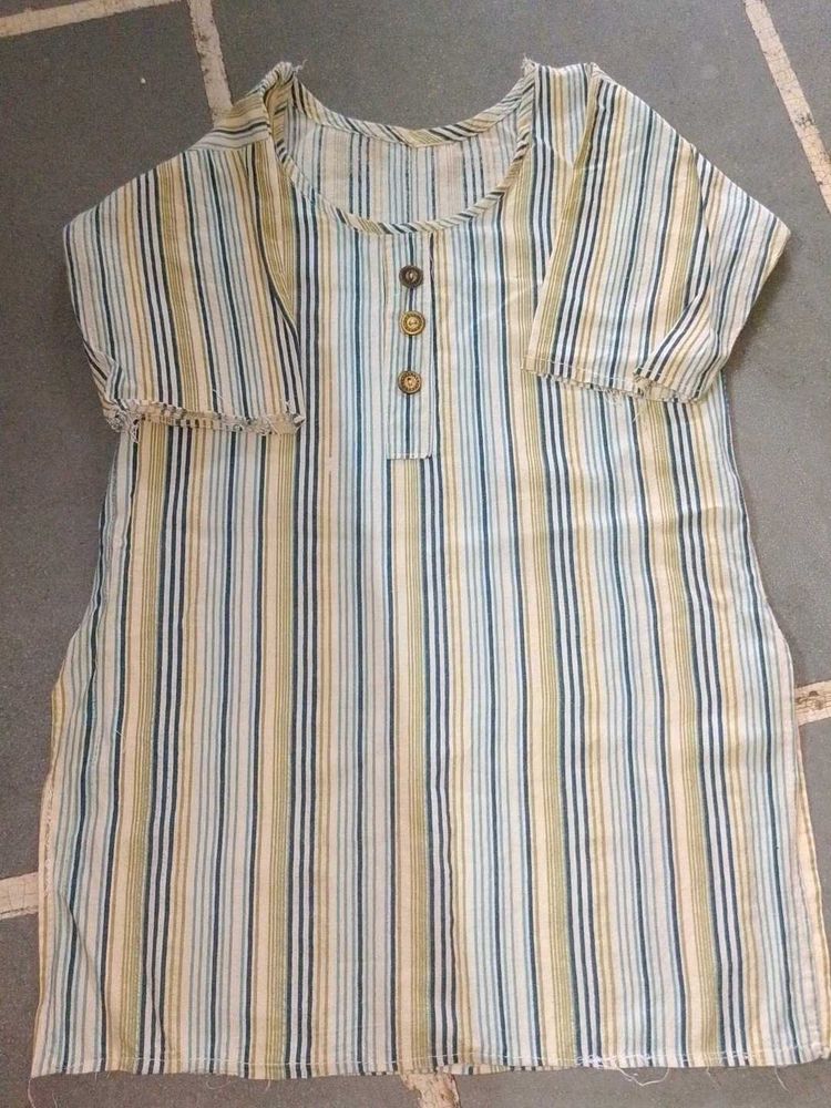 Striped Cotton Kurti Top