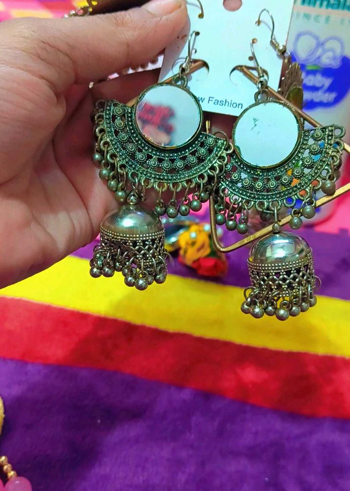 Set Or 3pair Oxidised ... Earrings
