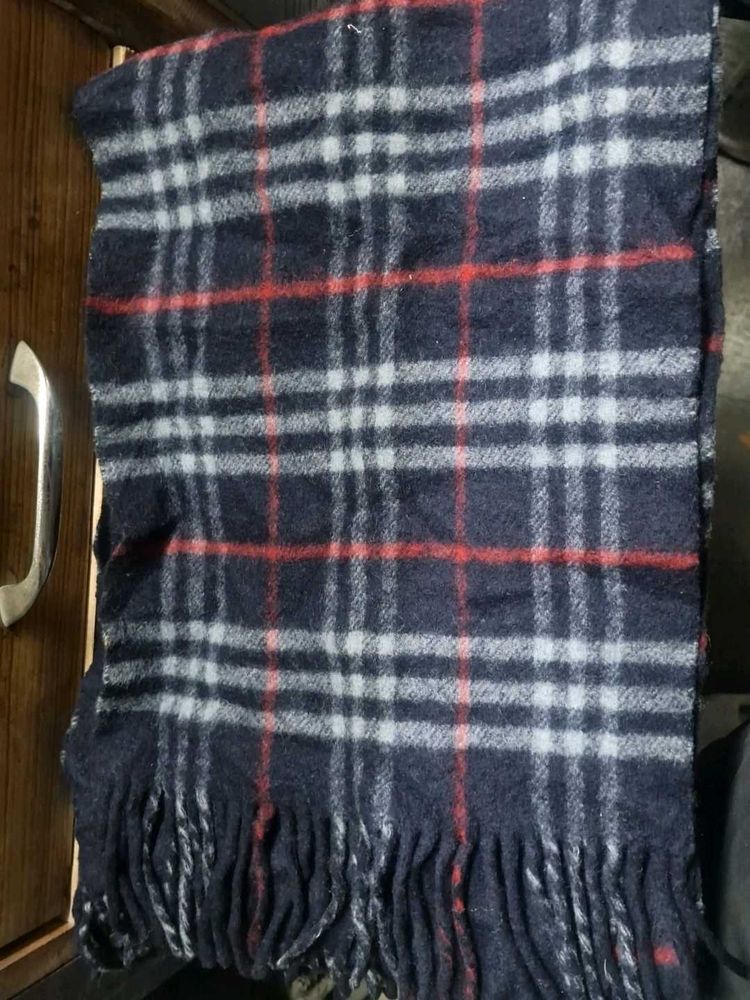 Plaid Scarf with Fringe 1