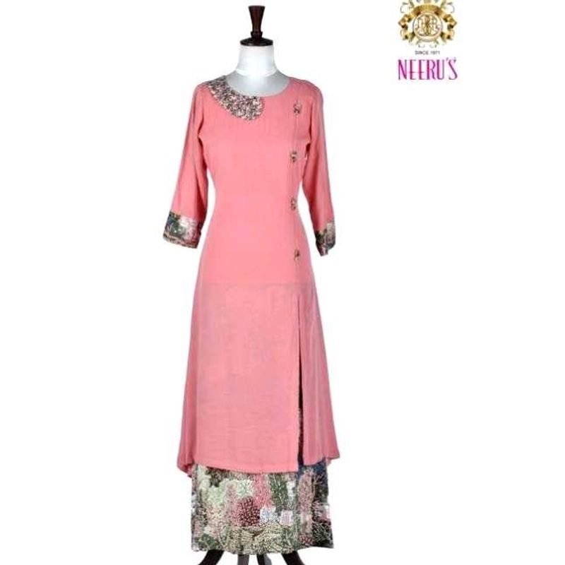Neeru&#39;s Pink Kurti Set