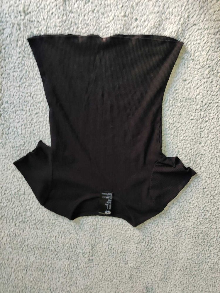 Black Basic Short Sleeve Top